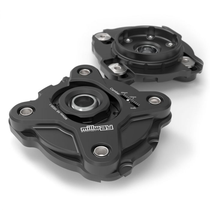 Millway Motorsport BMW camber plates used to compare Street polyurethane and Uniball versions