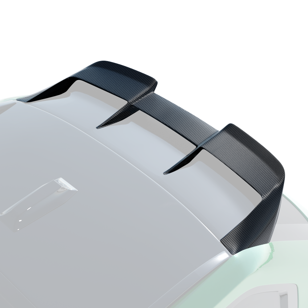 BMW G99 M5 Touring 2024 carbon fibre spoiler by CT Carbon, showing sleek aerodynamic design on the car's rear.