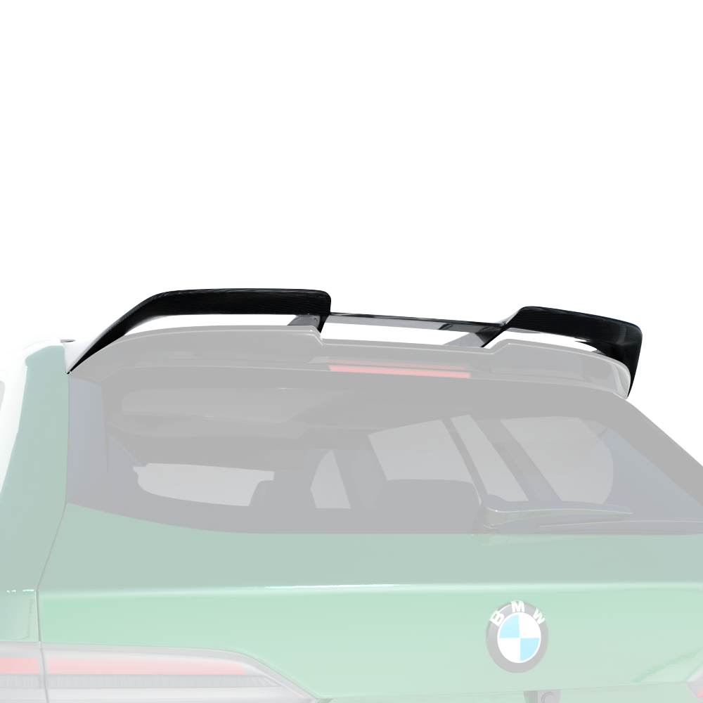 BMW G99 M5 Touring 2024 carbon fibre spoiler by CT Carbon, showing the sleek, aerodynamic design on the vehicle.
