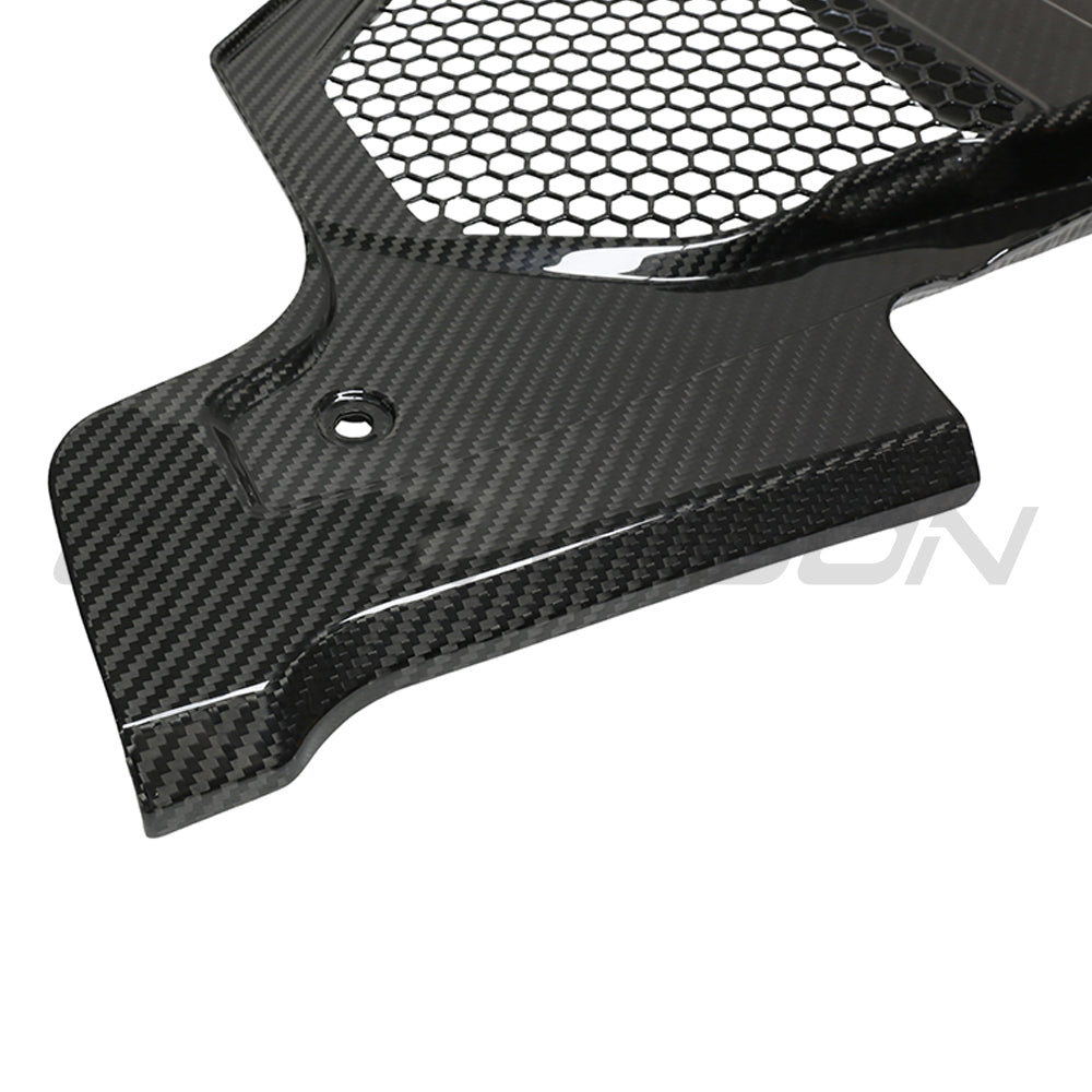 BMW M2 M3 M4 G87 G80 G81 G82 G83 Carbon Fibre Engine Bay Upper Trim accessory by CT Carbon, shown in close-up view.