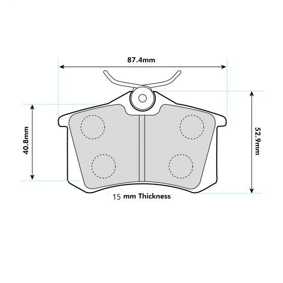 Volkswagen Corrado Rear Performance Brake Pads 0974 - Nineteen72 Performance