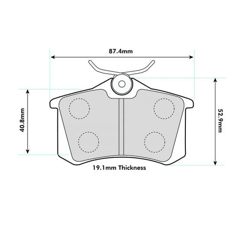 PBS - Audi A1/A2/A3/A4/A6/A8 with Lucas Rear Performance Brake Pads 1192 - Nineteen72 Performance