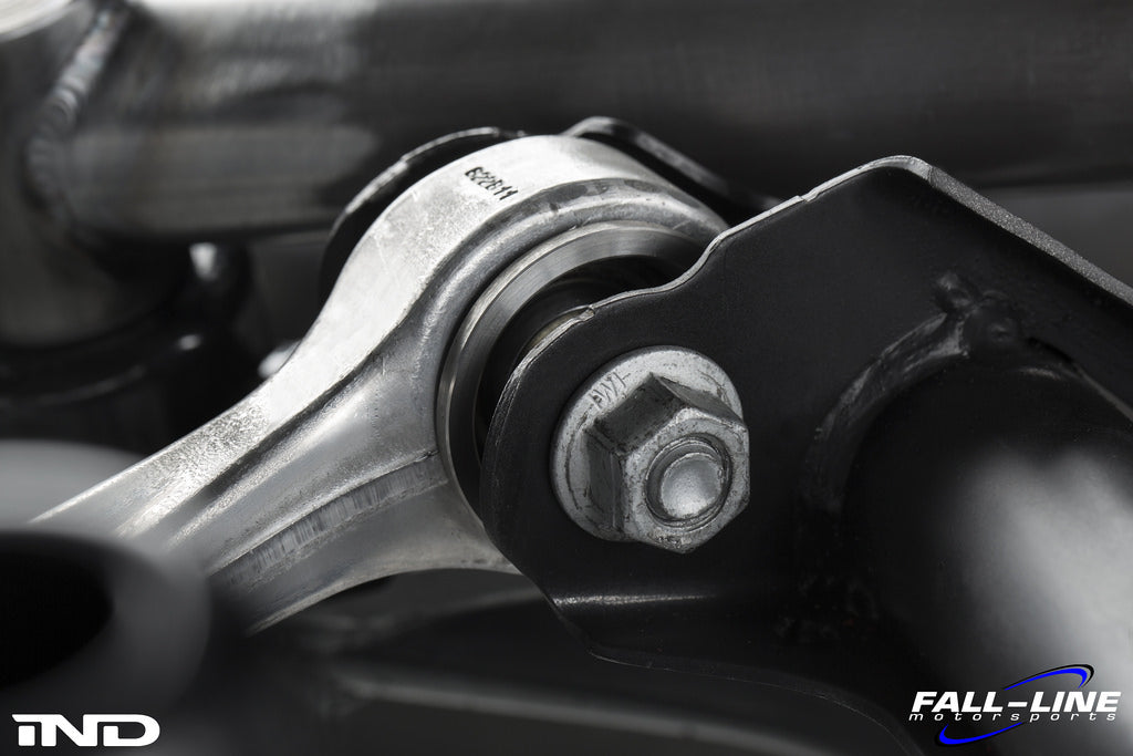Fall Line Motorsports G8x F8x M2 M3 M4 rear upper control arm bearing set with bushings, shown in the image.