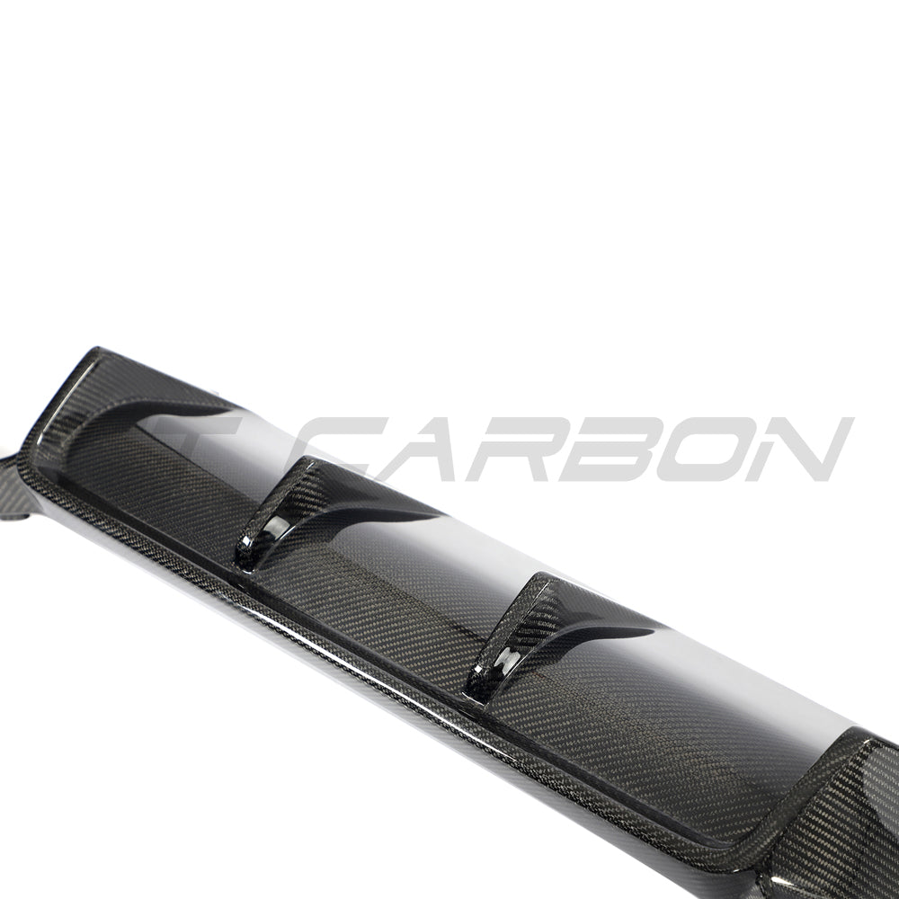 BMW G02 X4 and F98 X4M LCI carbon fiber diffuser by CT Carbon, showcasing sleek, high-performance automotive diffuser design.