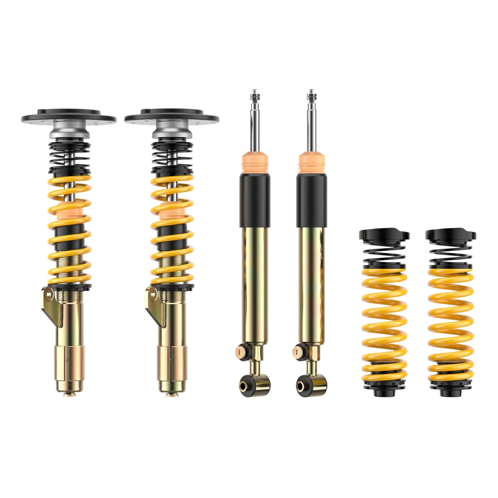 ST Suspension ST XTA plus coilovers for BMW F20 to F36 models, showing adjustable coilover shock absorbers.