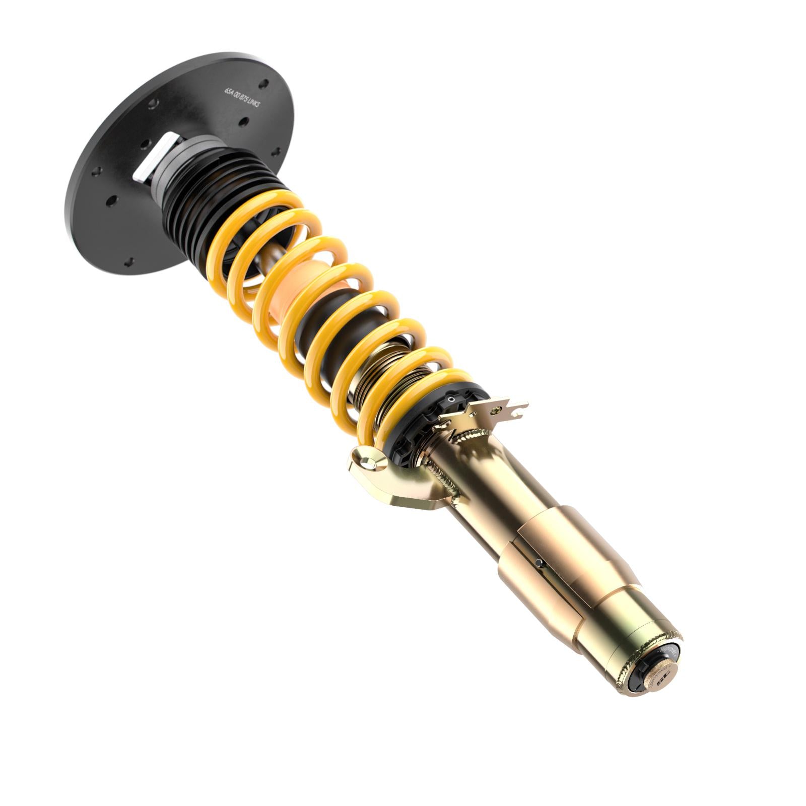 ST Suspension ST XTA Plus 3 Coilovers for BMW F87 M2 with adjustable damping and top mounts, shown on the vehicle.