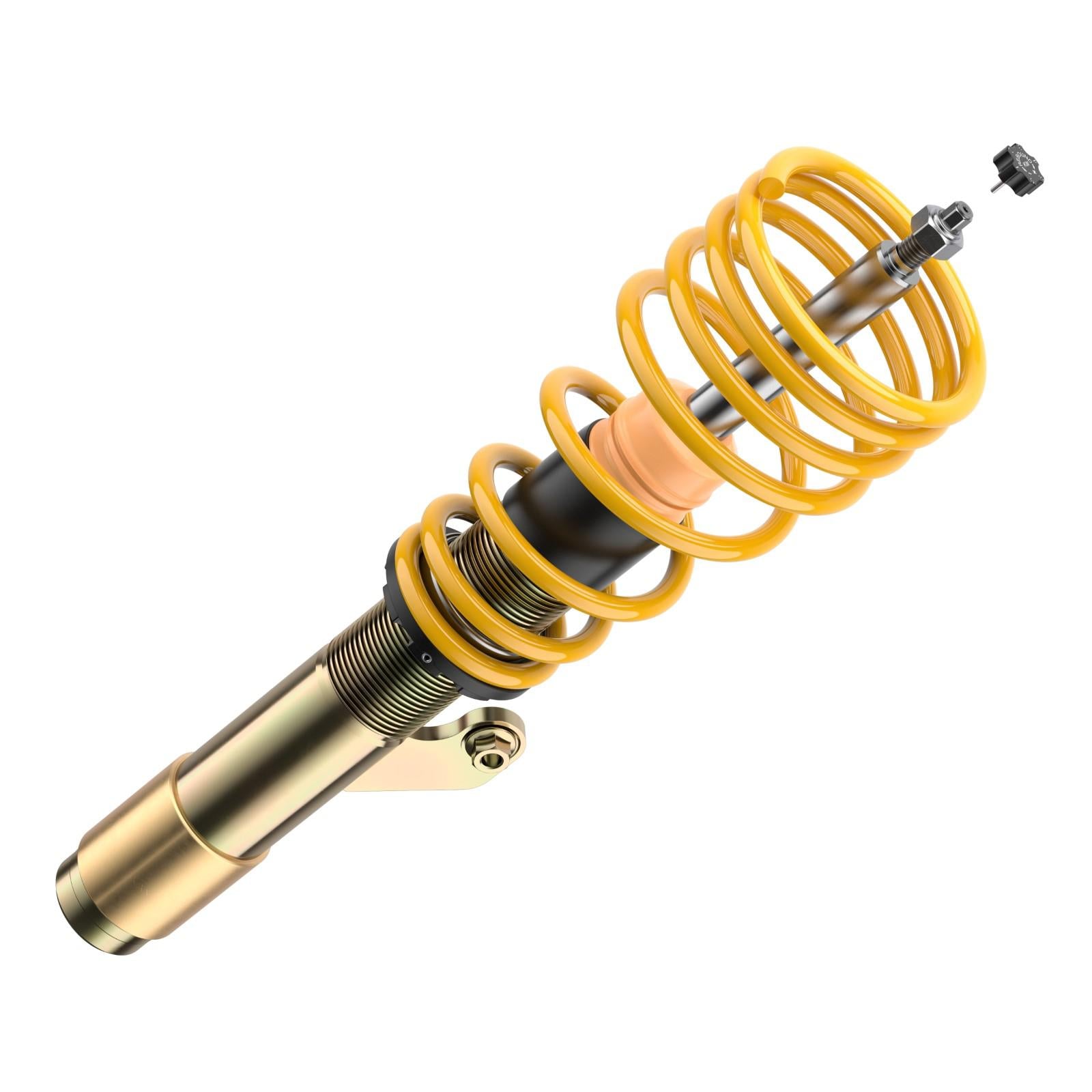 ST Suspension coilovers for BMW F20 to F36 models, featuring adjustable shock absorbers and springs for enhanced performance.