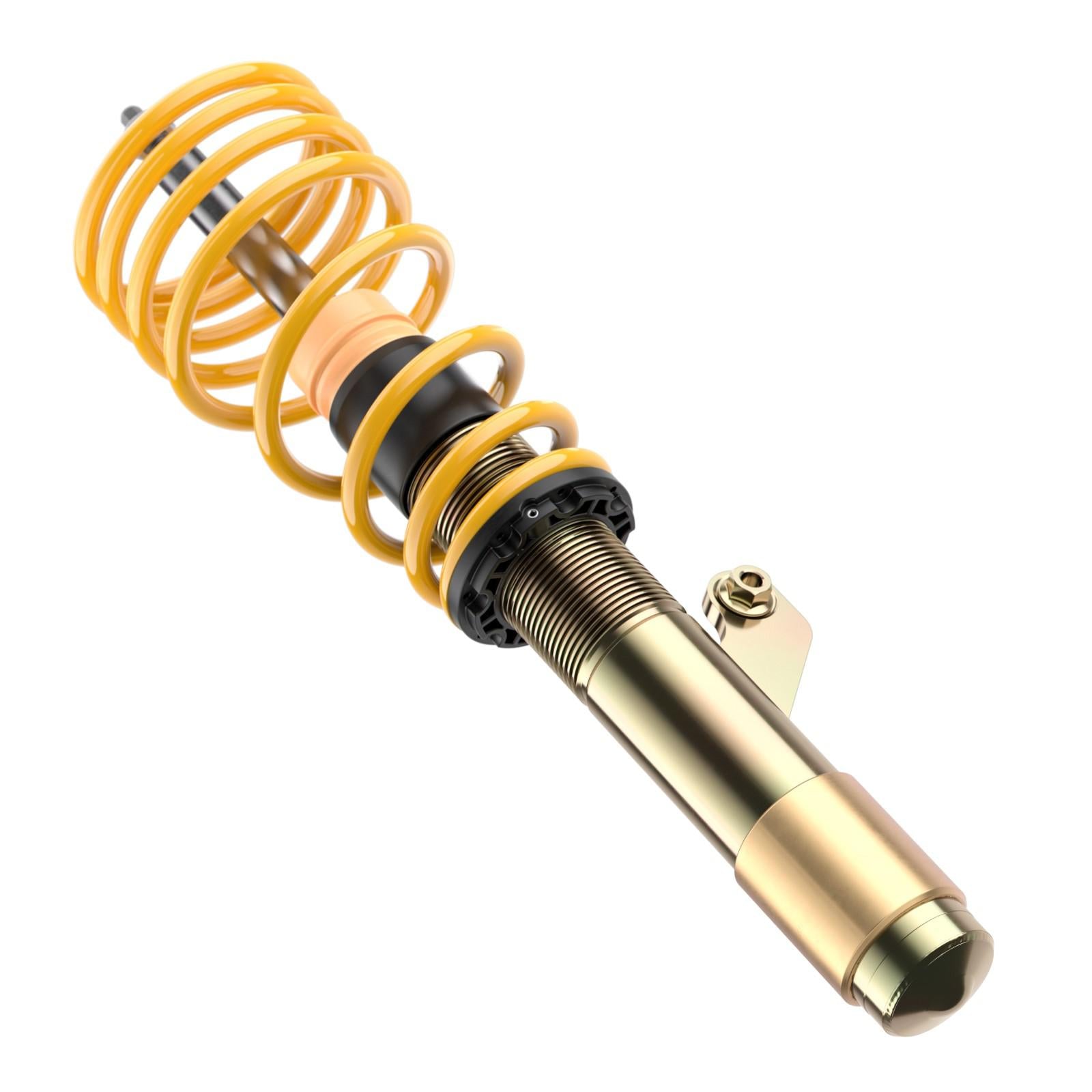 ST Suspension coilovers installed on BMW F20/F21 M135i F22/F23 M235i F30/F31 335i F32/F33/F36 440i, showing adjustable shock absorbers.