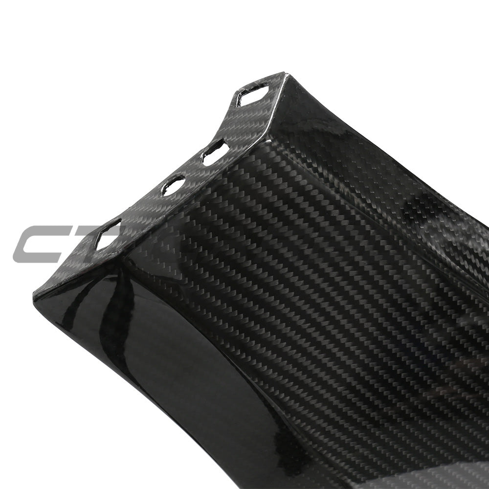 BMW F87 M2C CT Carbon front bumper with carbon pre-preg fibre, showcasing aerodynamic design and sleek finish.
