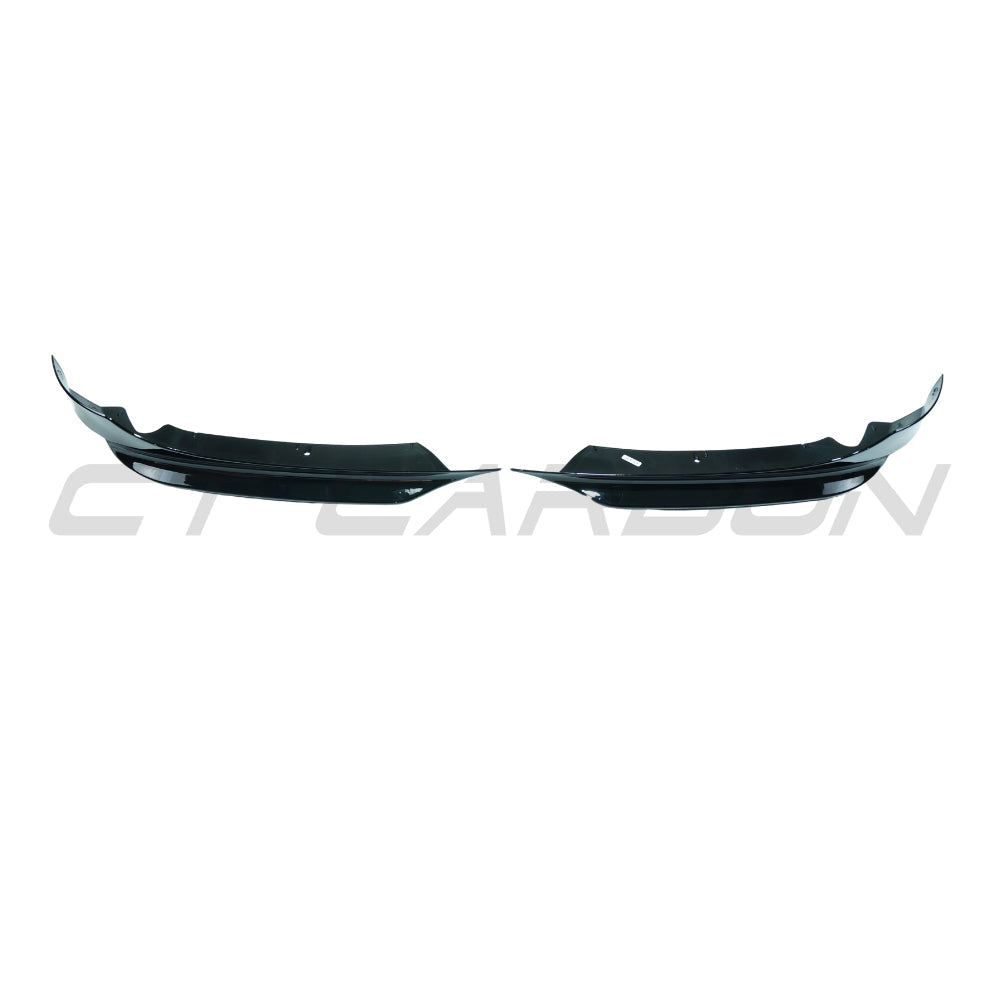 BMW E90/E91 3 Series LCI SE 2009-2011 CT Carbon gloss black splitter corners, front splitter accessory, engineered for style and performance.