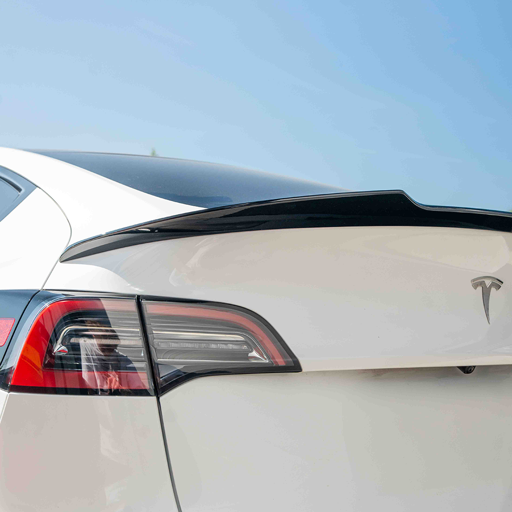 Full gloss black kit for Tesla Model Y MK1 2020-2025 by CT Carbon, featuring sleek, high-quality car exterior accessories.