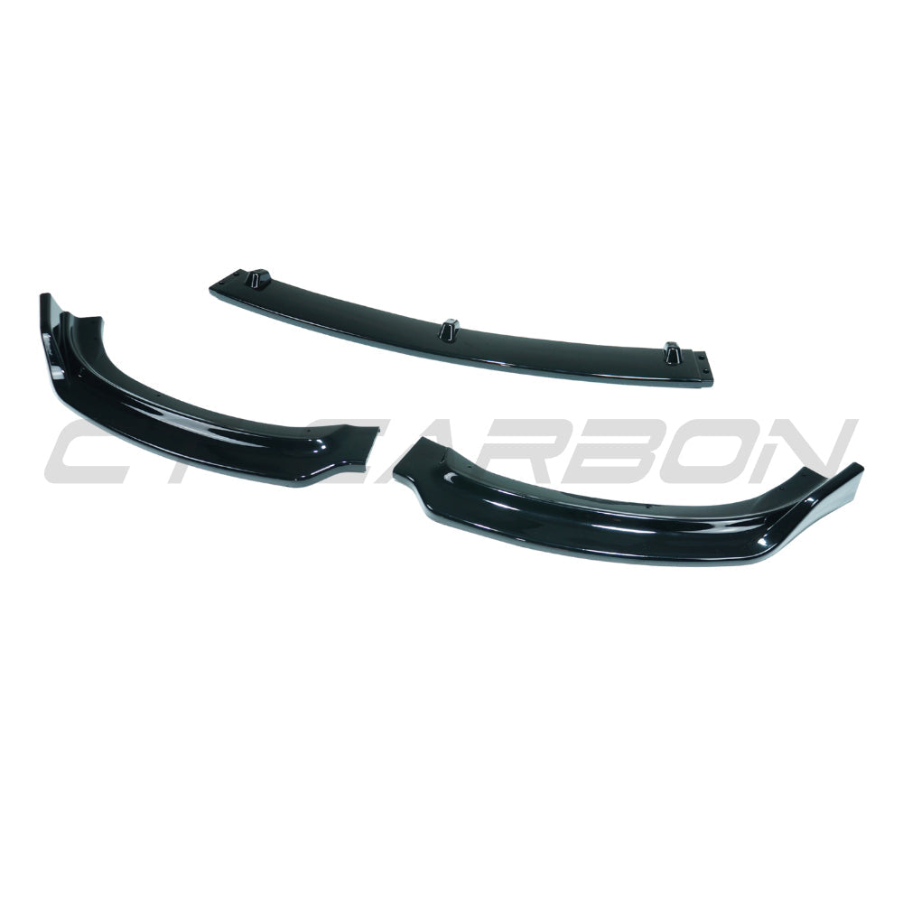 BMW 3 Series F30/F31 2012-2018 SE gloss black splitter by CT Carbon, front lower bumper upgrade with V2 design.
