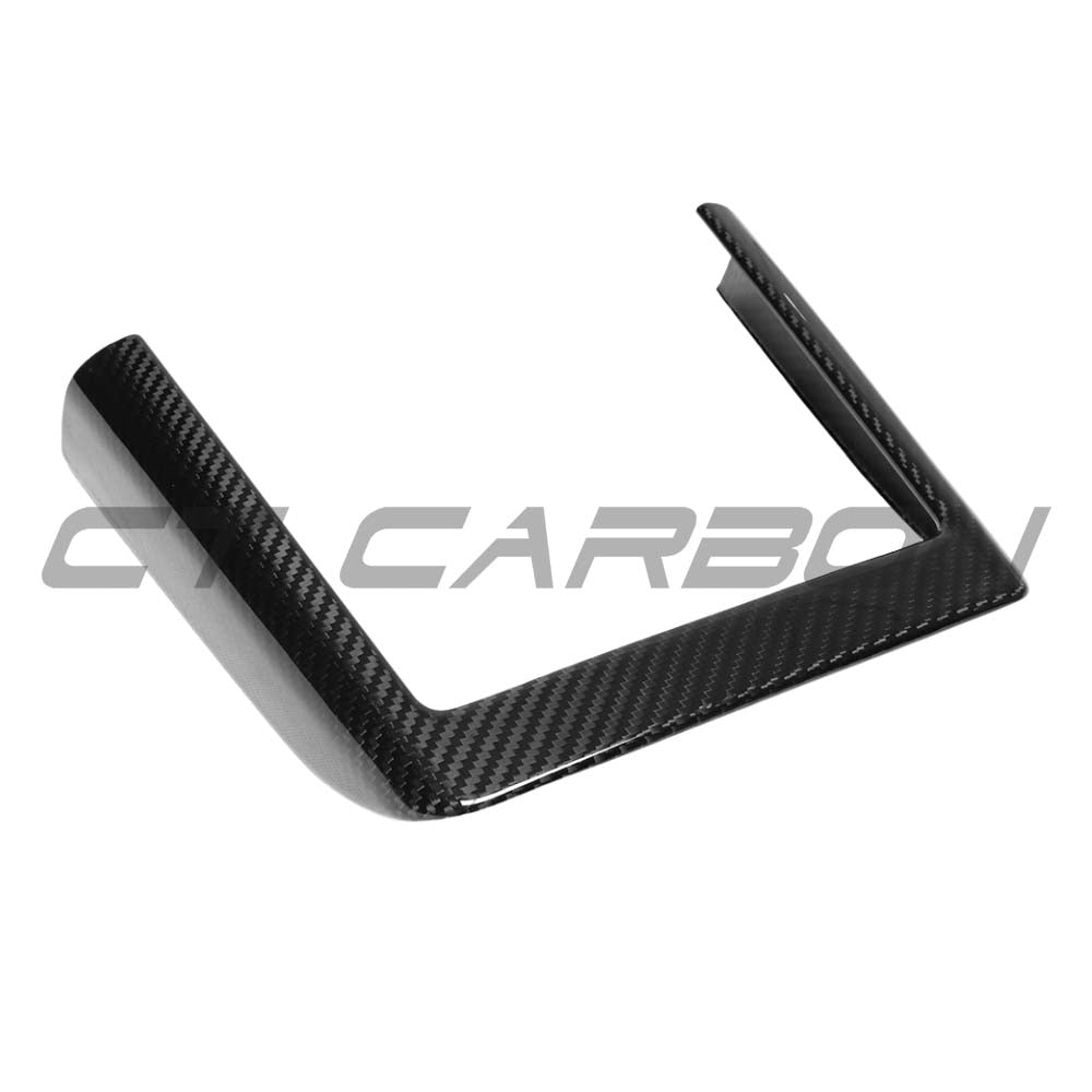 CT Carbon Tesla Model Y 2025+ facelift dry carbon wireless charger frame cover, car accessories, sleek and durable design