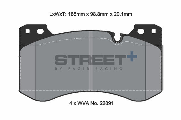 Pagid - Front Brake Pad Set STREET+ BMW M2, M3, M4 G8X - Nineteen72 Performance