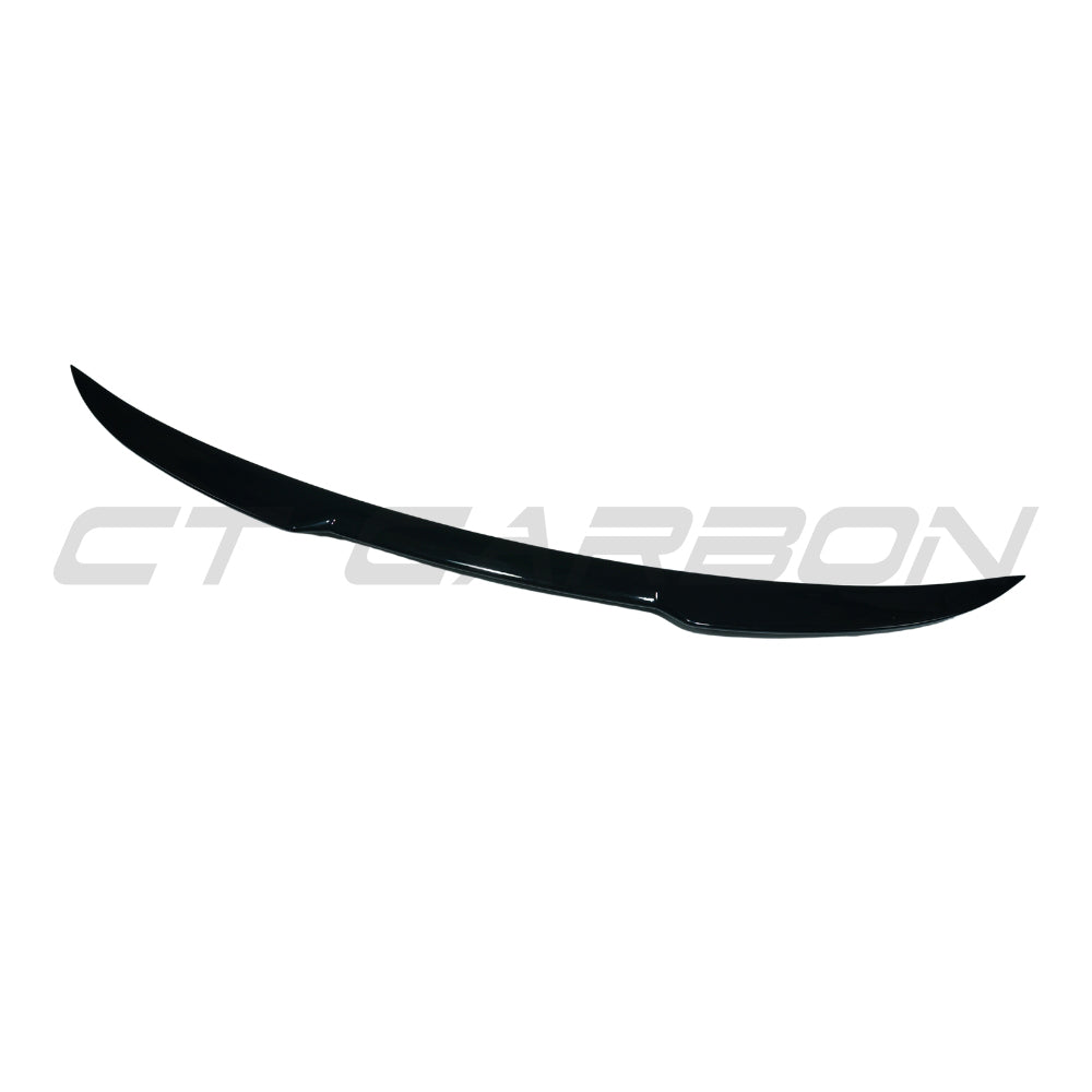 Gloss black BMW 3 Series M3 G21 G81 spoiler by CT Carbon, showing the sleek middle spoiler on a 2018+ model.
