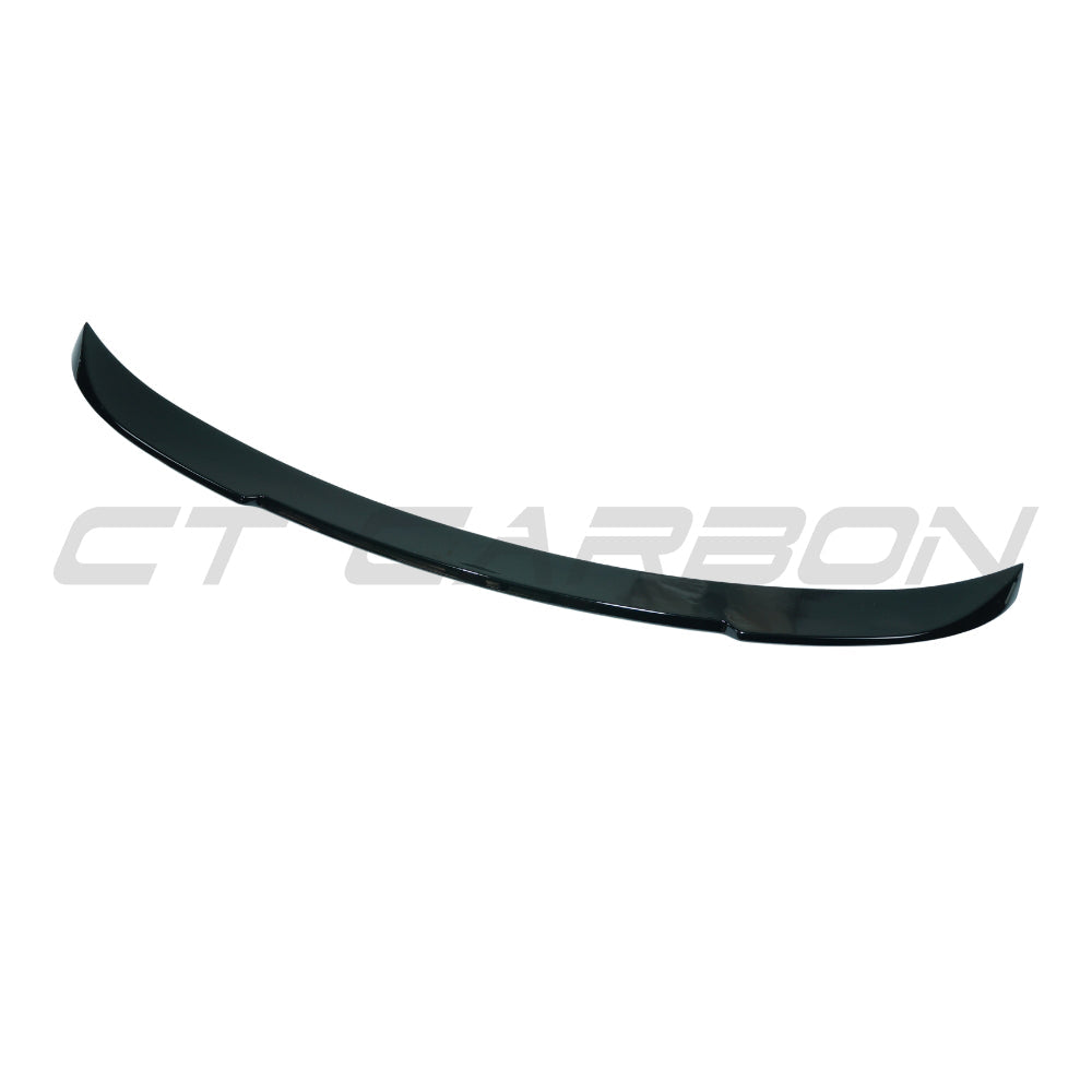 CT Carbon gloss black spoiler for BMW M2 F87, M2C F22 2 Series 2015-2021, shown on the car's rear.