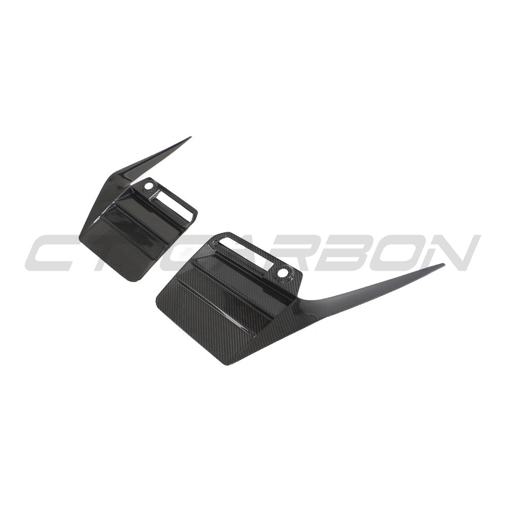 BMW G87 M2 2023 carbon fibre rear bumper trim by CT Carbon, showcasing a sleek, lightweight accessory for enhanced vehicle style.
