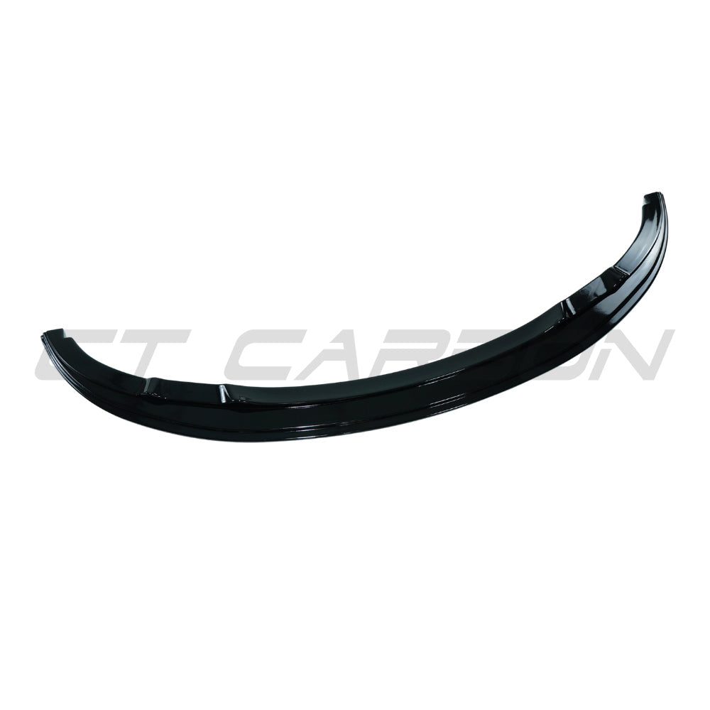 BMW 3 Series E92/E93 2006-2009 CT Carbon gloss black splitter, V1, showing the sleek aerodynamic front splitter design.