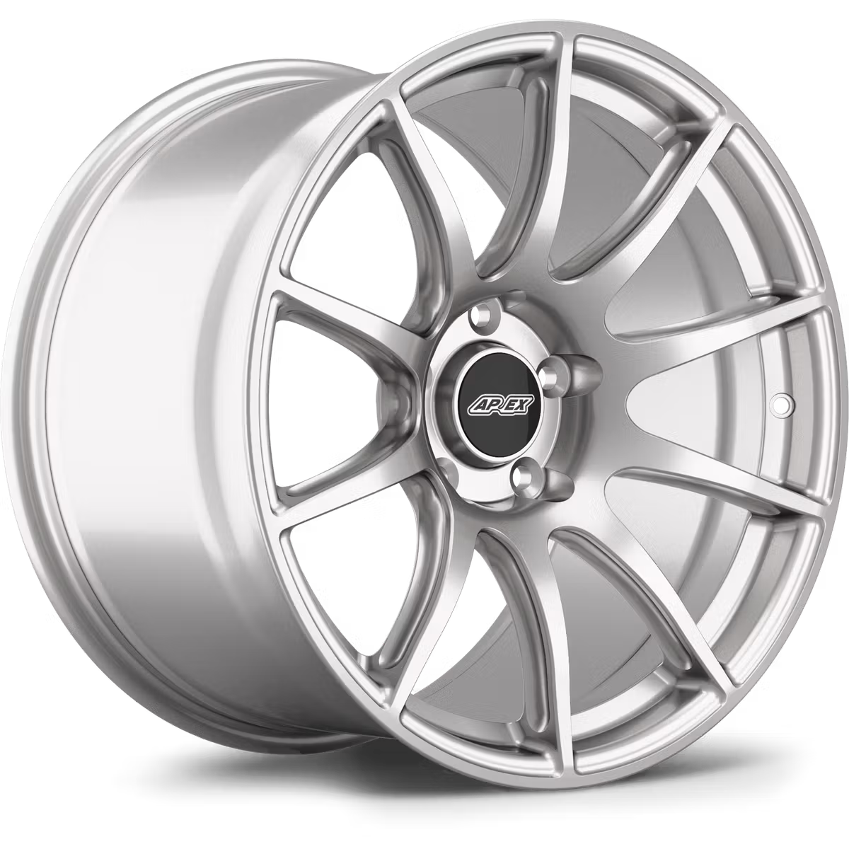 Apex SM-10 flow formed alloy wheels featuring a sleek multi-spoke design and a polished finish, perfect for enhancing vehicle performance.