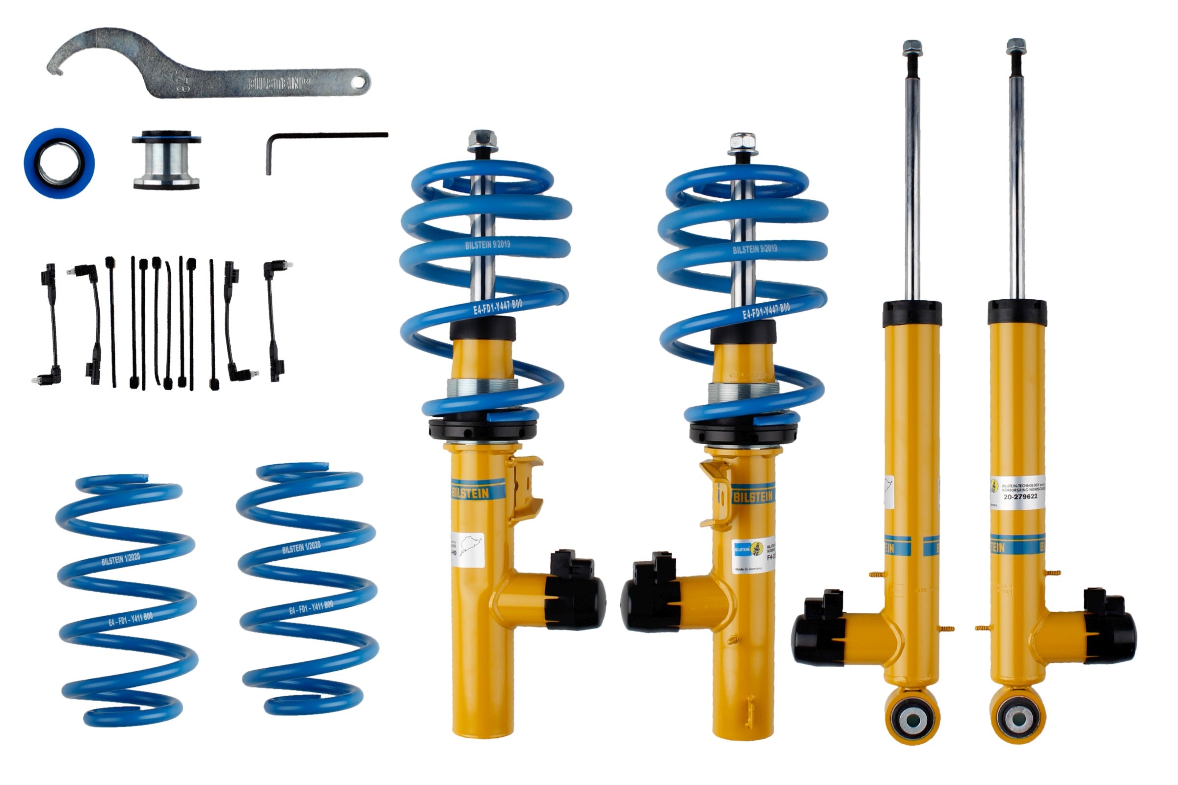 Bilstein B16 Damptronic Coilover Kit for Volkswagen Golf VII, SEAT Leon (5F) Torsion Beam - 49-279641 - Bilstein suspension product image