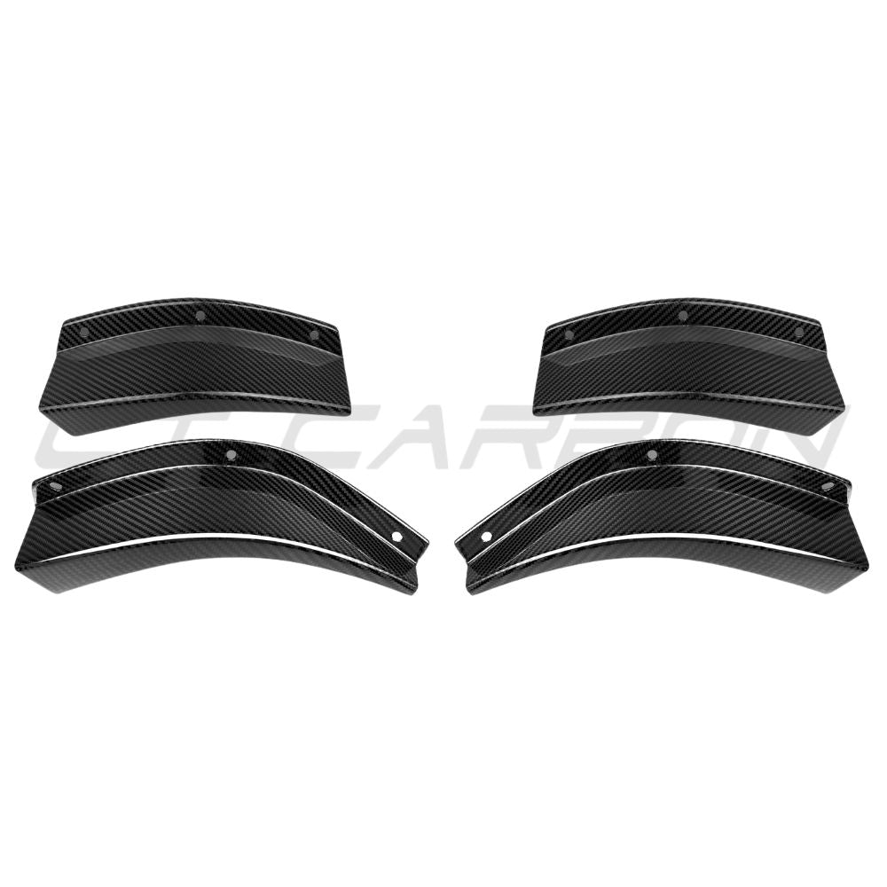 CT Carbon carbon fiber front bumper canards for BMW M3 and M4 G80 G82 G83 2021+ enhance aerodynamics and sporty appearance.