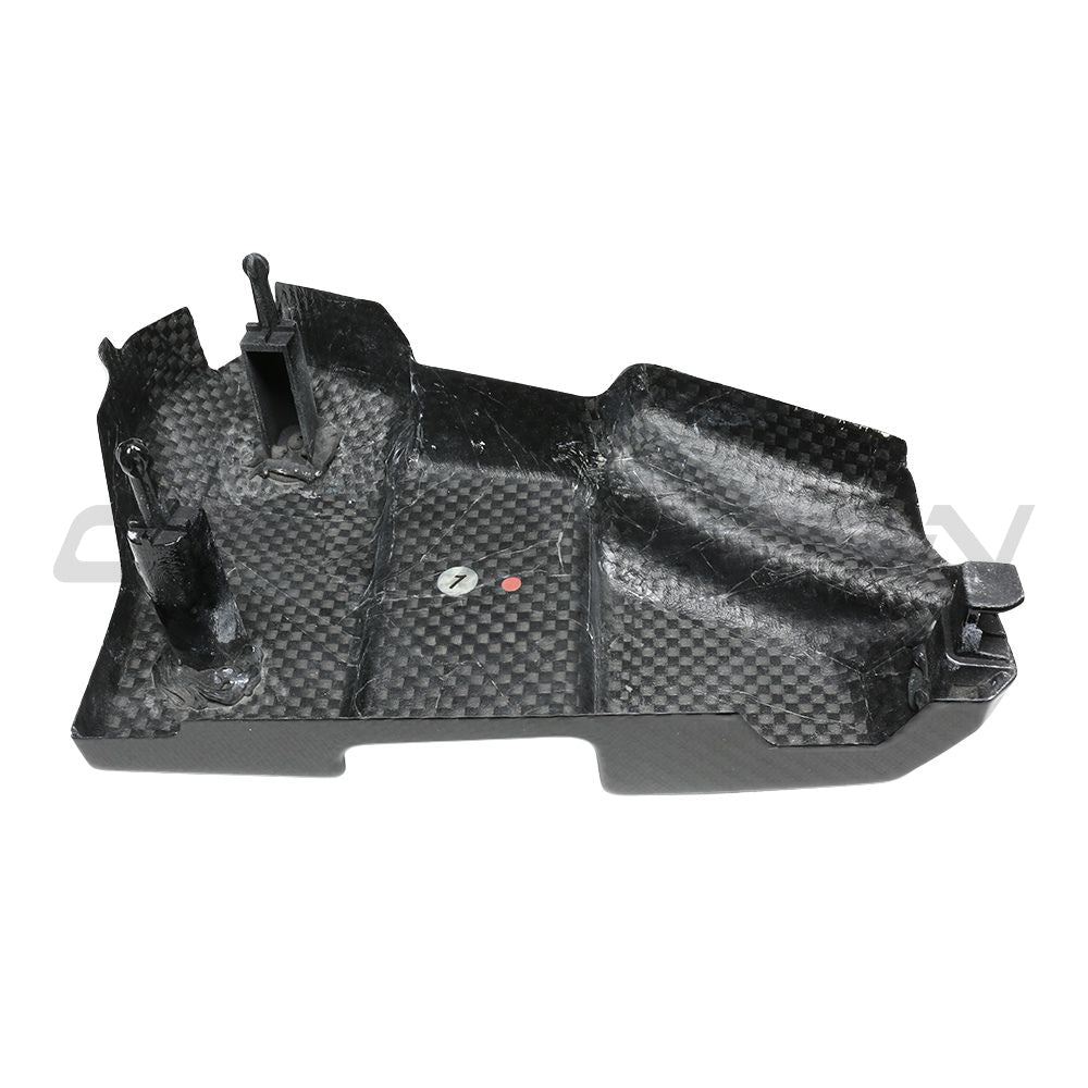 BMW M2 M3 M4 G87 G80 G81 G82 G83 carbon fiber ECU battery terminal cover by CT Carbon, showcasing sleek carbon fiber finish.
