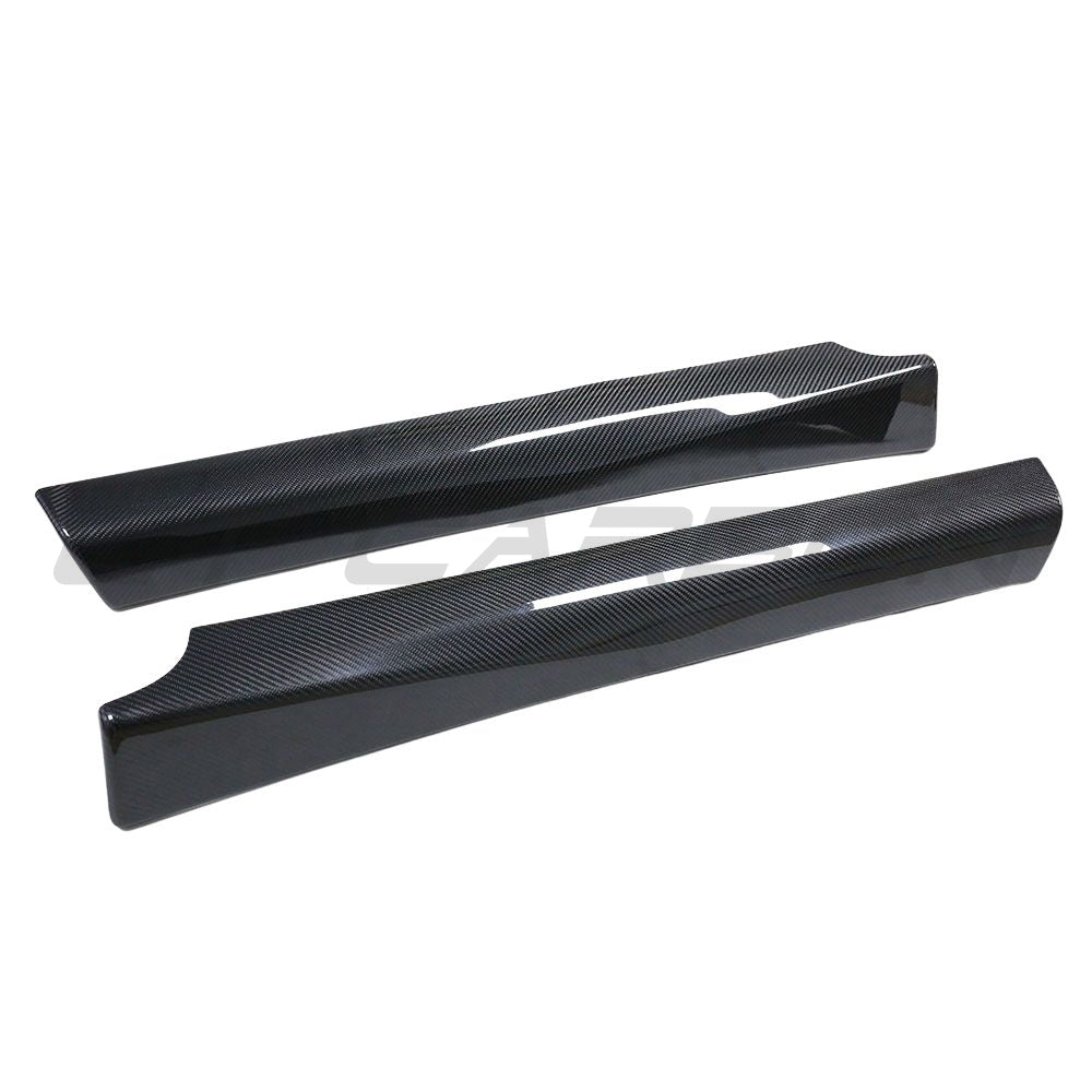 Tesla Model 3 2017-2023 CT Carbon interior door panel trim accessory with carbon fiber finish and sleek design.