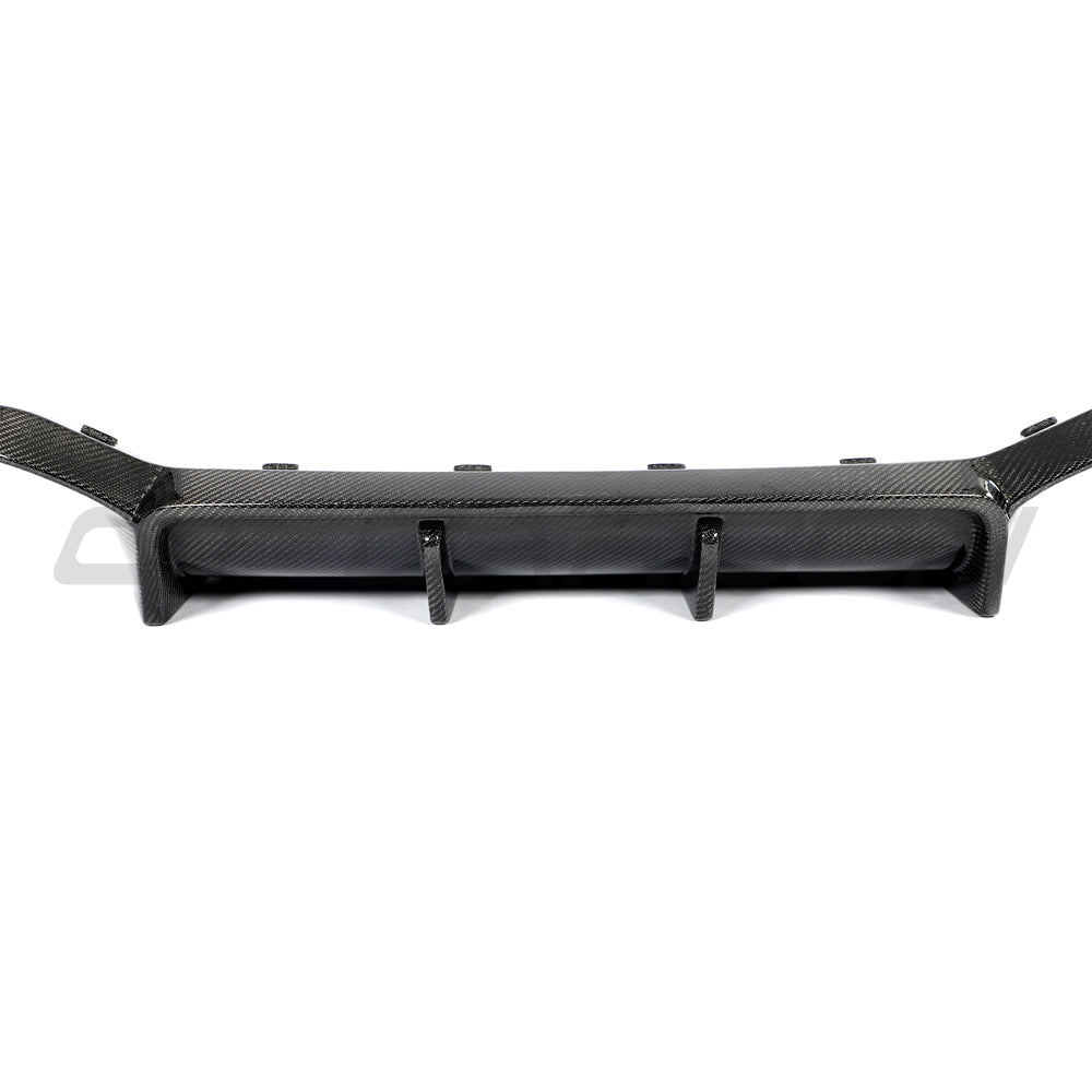 BMW G02 X4 and F98 X4M LCI carbon fibre diffuser by CT Carbon, showcasing sleek, lightweight automotive rear diffuser design.