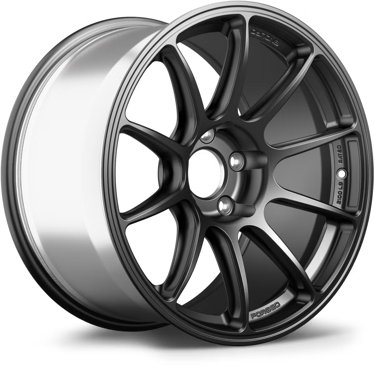 Apex SM-10RE forged alloy wheels with a sleek, multi-spoke design, shown on a vehicle against a neutral background.