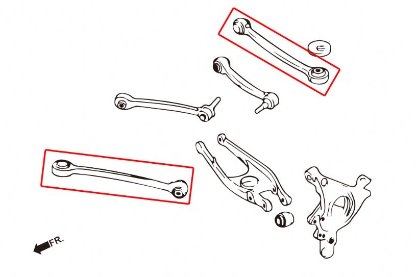 Hardrace - Adjustable Rear Toe Arms for BMW F8X G8X M2, M3 and M4 (7734)