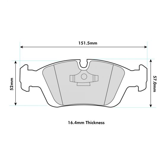 BMW Z3 (E36) 2.0/2.2/2.8/3.0 Front Performance Brake Pads 8001 - Nineteen72 Performance