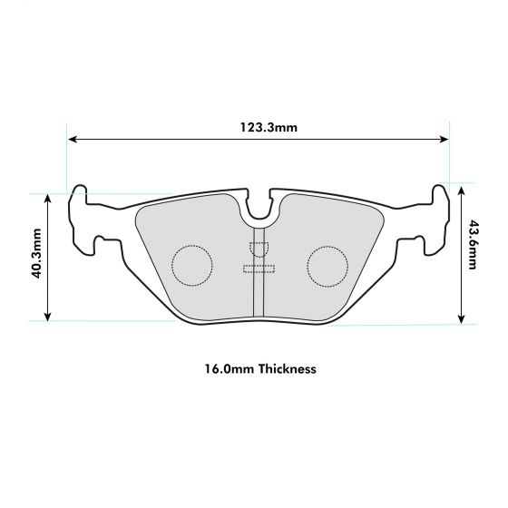 BMW All E36 Rear (excluding M3) Performance Brake Pad 8002 - Nineteen72 Performance