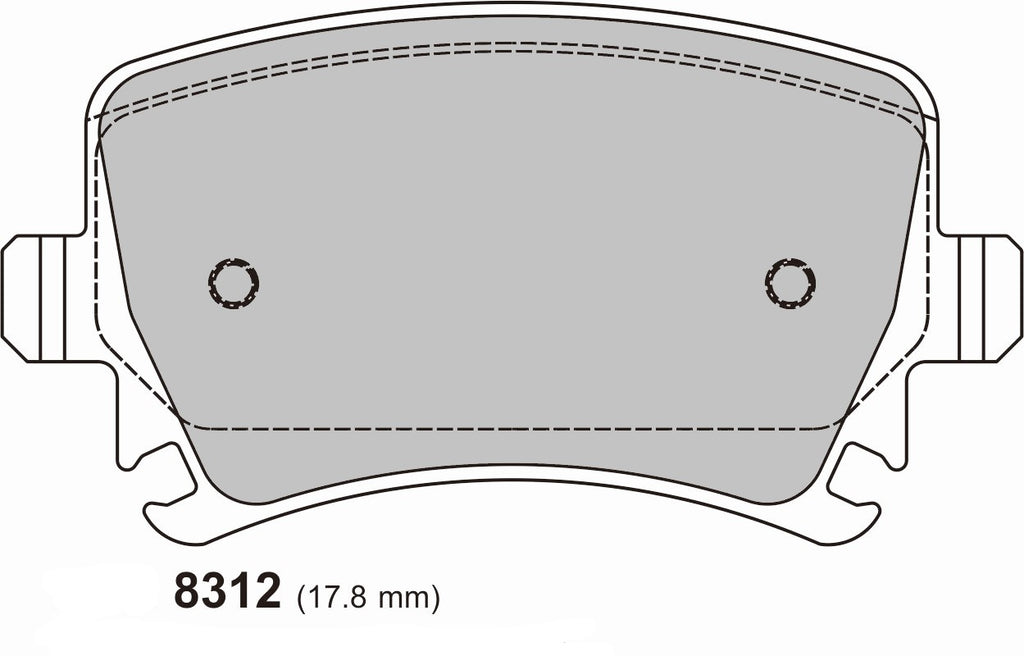 AUDI, SEAR, SEAT, SKODA, VW PBS Rear Performance Brake Pads cross ref Ferodo FCP1636 8312 - Nineteen72 Performance