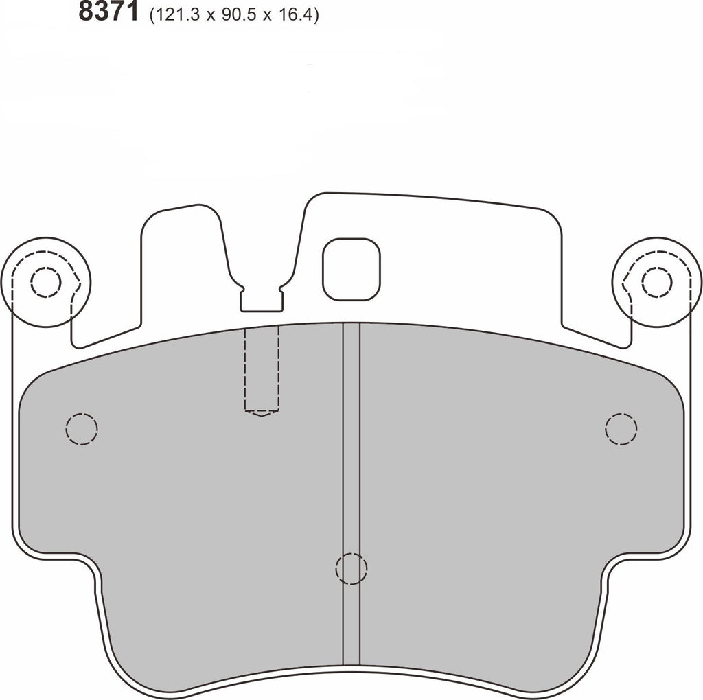 PORSCHE 911 (996) 3.6 GT2 Rear Performance Brake Pads 8371 - Nineteen72 Performance