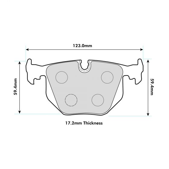 BMW M3 E46 Rear Performance Brake Pads 8422 - Nineteen72 Performance
