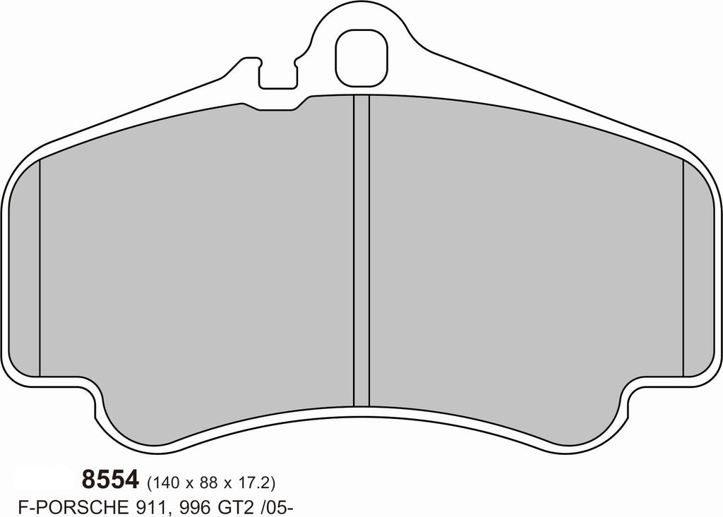 Porsche 911 (996)3.6S & 3.6 CARRERA 4S 03-05 FRONT Performance Brake Pads - Nineteen72 Performance