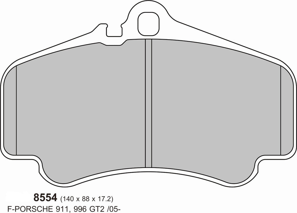 Porsche 911 (996) 3.6 GT2/GT3 & Turbo 99-02 FRONT Performance Brake Pads - Nineteen72 Performance