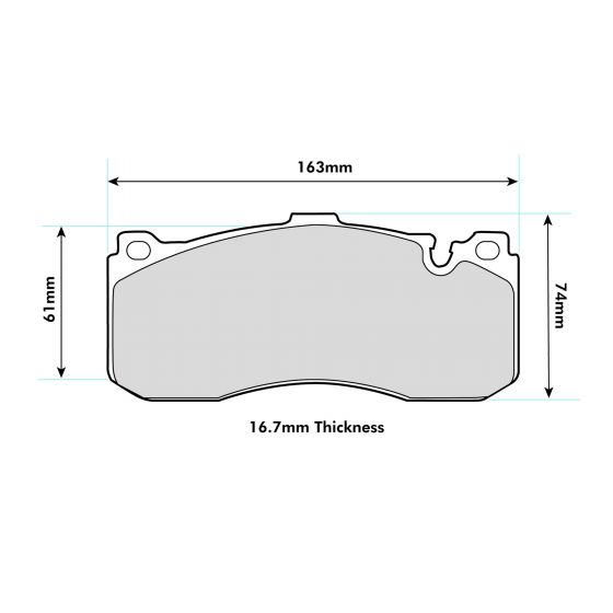 MINI (R56)John Cooper Works GP 2012 2013 PBS Prorace front Pads 8594PR - Nineteen72 Performance