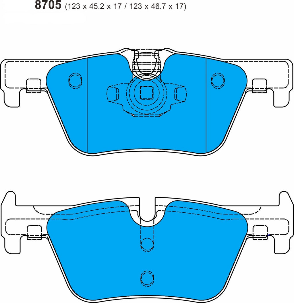 BMW F20/F21 114/116/118 BMW BRSCC Supercup Rear Performance Brake Pads 8705 - Nineteen72 Performance