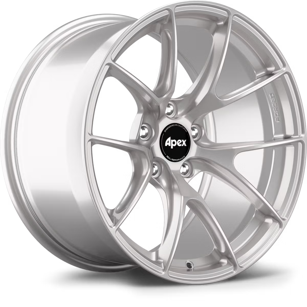 Apex VS-5RS forged alloy wheels with a sleek multi-spoke design, polished finish, and lightweight construction for performance vehicles.