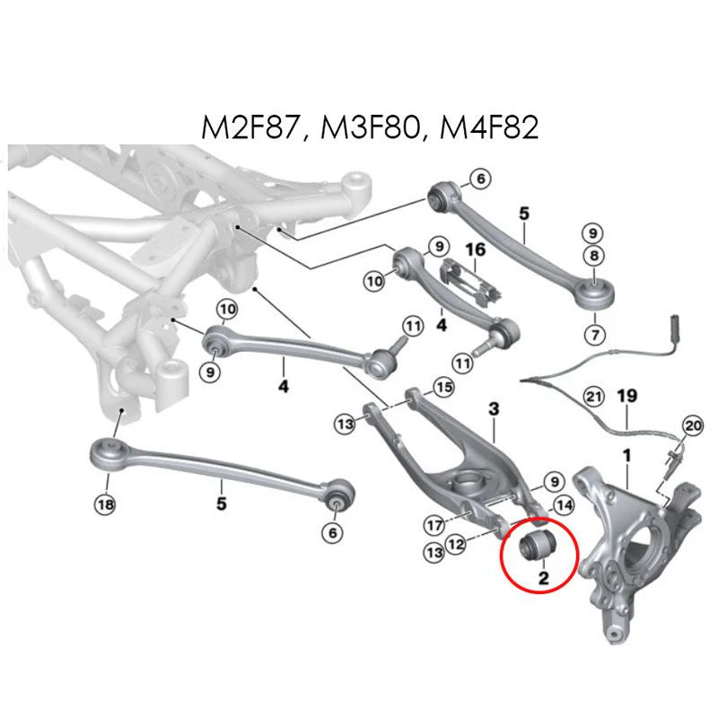 Millway Motorsport 90474 rear control arm outer Uniball bushings for BMW and Toyota Supra A90
