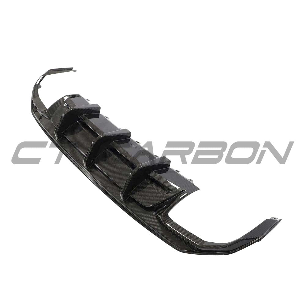 Audi A3/S3/RS3 8Y Sportback full carbon fiber kit by CT Design, featuring a sleek carbon fiber diffuser and sporty exterior components.