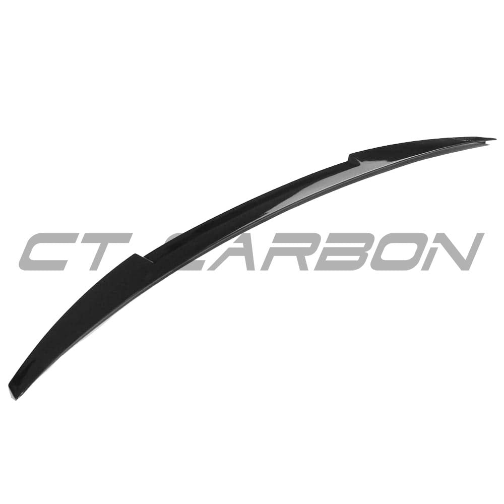 CT Carbon gloss black spoiler for Audi A5/S5 B9 Sportback, stylish aerodynamic car accessory, visible on the vehicle's rear.