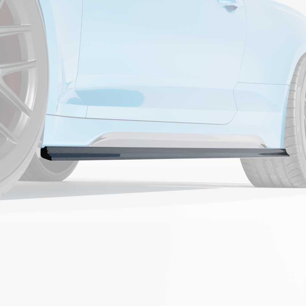 AUDI RS5 B9.5 coupe 2020-2024 carbon fibre side skirts by CT Design, showcasing sleek, aerodynamic design for sporty enhancement.