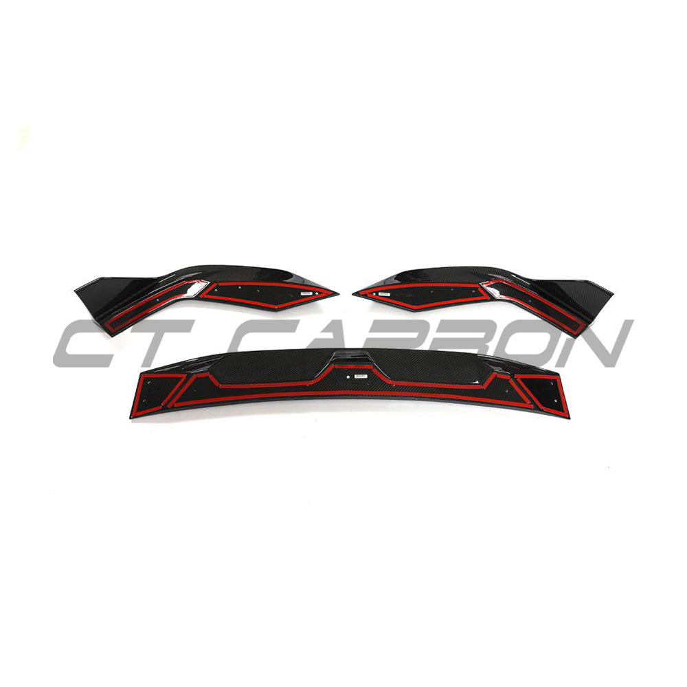 AUDI RS6/RS7 C8 Avant carbon fibre splitter by CT Carbon, showcasing sleek aerodynamic design and high-quality construction.