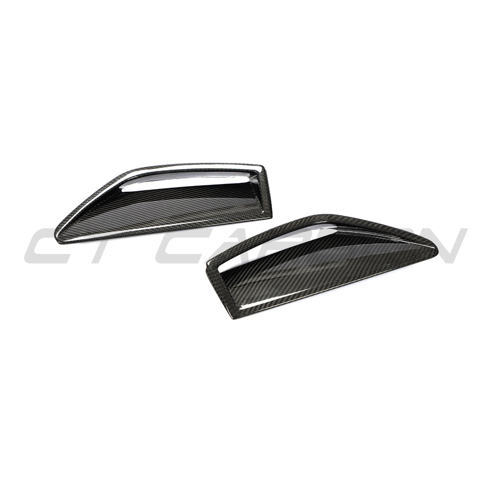 Audi RS6 C8 2019+ CT Design full carbon fibre kit, front bumper vent trim detail in high-quality, lightweight carbon fibre.