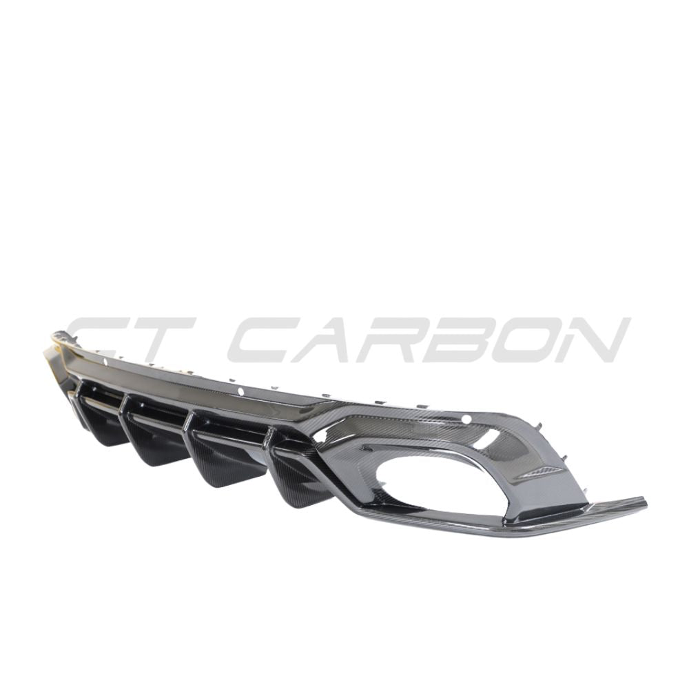 Audi RSQ8 2020-2024 carbon fibre diffuser by CT Design, showcasing sleek, lightweight aerodynamic enhancement for the vehicle.