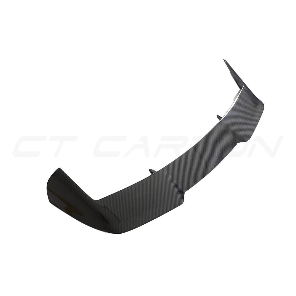 Audi RSQ8 2020+ carbon fibre roof spoiler by CT Carbon, showcasing the sleek, aerodynamic design on the vehicle roof.