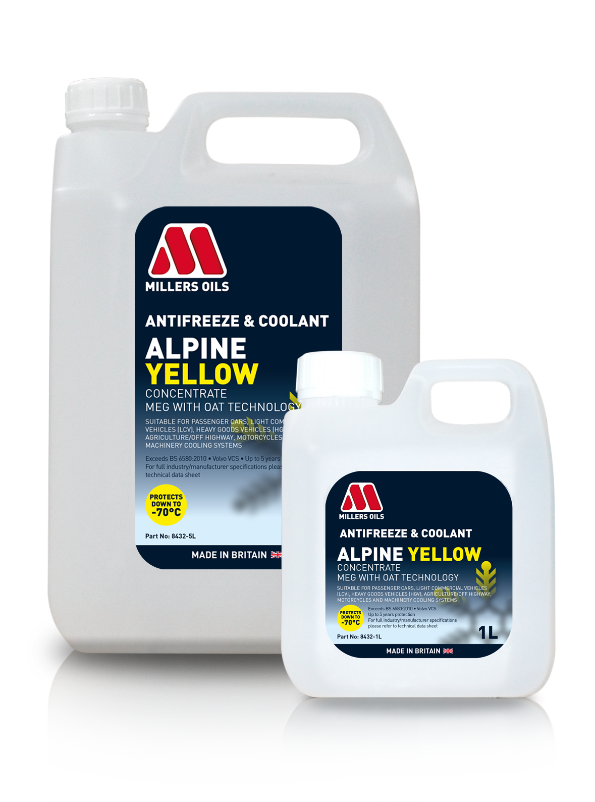 Millers Alpine Yellow Concentrate Antifreeze product image