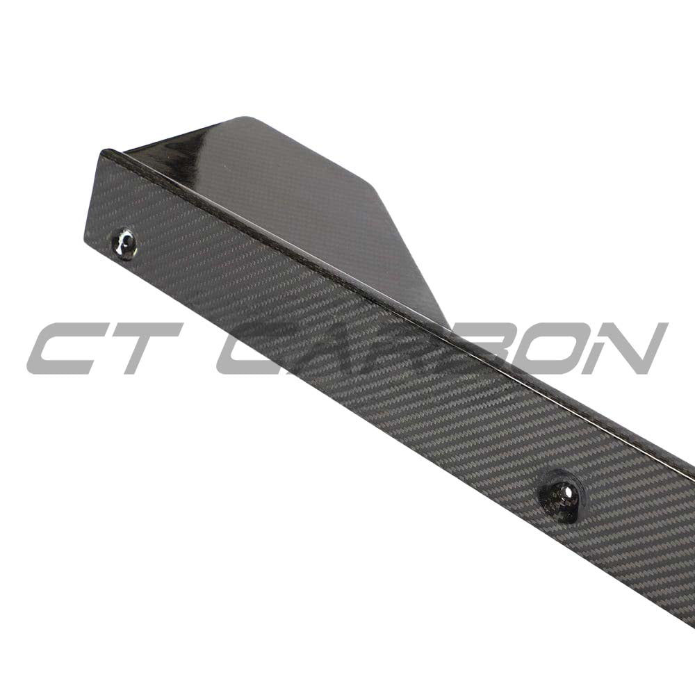 BMW 1 Series F40 full carbon fibre side skirts kit by CT Design, showcasing sleek, lightweight carbon fibre automotive enhancements.